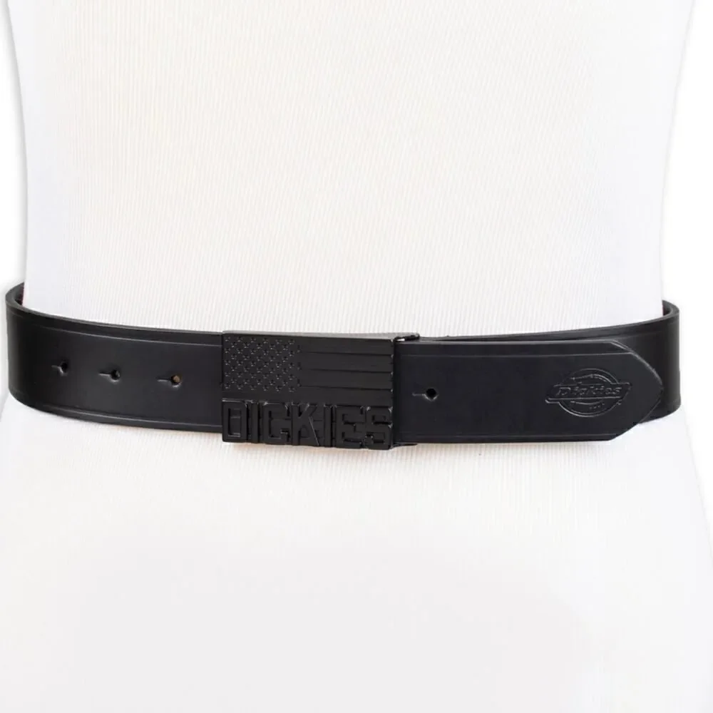 Dickies American Flag Plaque‎ Buckle Casual Leather Belt-Size Large